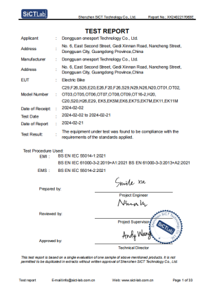 TEST REPORT